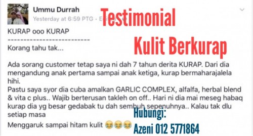 Testimonial kulit berkurap sembuh