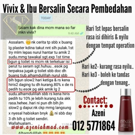 luka pantang bersalin cepat kering
