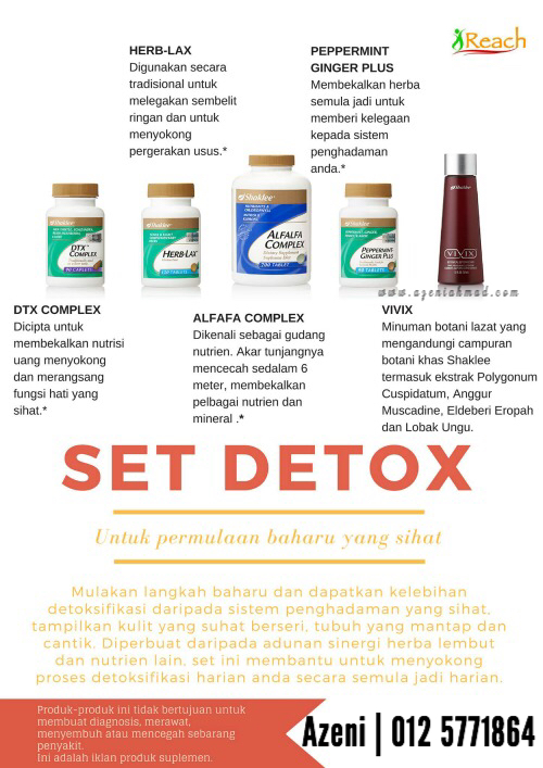 vitamin detox Shaklee 7 hari