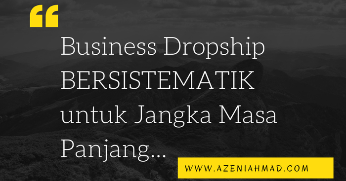 business dropship untuk jangka masa panjang 